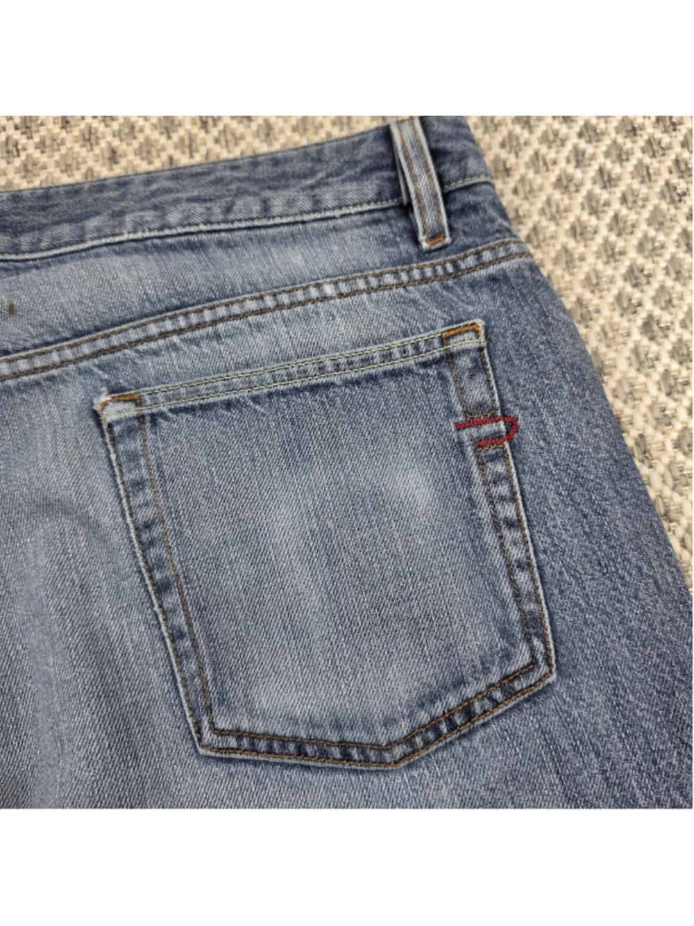 Diesel Industry Men’s 38 Light Wash Button Fly Distressed Straight Leg Jeans